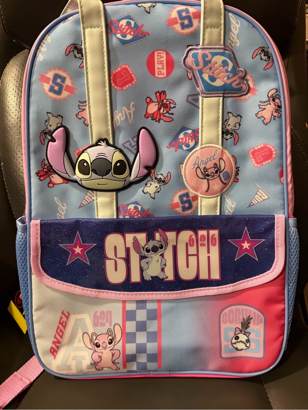 Disney Stitch Kids Backpack - Light Blue & Pink